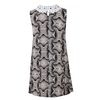 Glamorous Monochrome Optical Illusion Print Shift Dress in Black & Cream