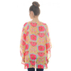 Glamorous Neon Baroque Floral Print Kimono