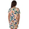 Vera & Lucy Floral Print Beige Mini Shift Dress