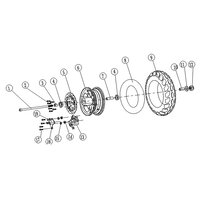 Chaos GT1600 Electric Scooter Front Axle Lock Nut