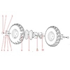 FunBikes Xtrax 125cc Quad Bike Drum Brake Assembly to Wheel Washer
