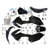 M2R KXF125 Pit Bike Right Side Black Middle Plastic