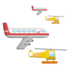 Aircraft Wall Stickers - Multicoloured