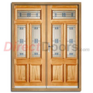 Danielle Oak External Double Door and Frame Set with Regal Safety Tri Glazing