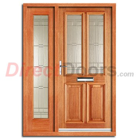 Derby Exterior Hardwood Door and Frame Set with One Side Screen and Elegant Double Glazing