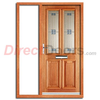 Derby Hardwood Door with Regal Double Glazing and Frame Set with One Unglazed Side Screen
