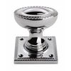DK60 Delamain Mortice Ball Knob Handles on Square Back Plate