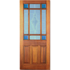 Downham Mahogany Door with Bleu style glass