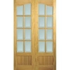 Durban Clear Pine Door Pair - Bevelled Clear Safety Glass