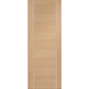 Forli Oak Flush Door with Aluminium Inlay,  Prefinished