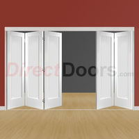 Freefold White Pattern 10 Style Folding 5 Door Set,  Height 2090mm,  Width 3114mm