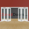 Freefold White Pattern 10 Style Folding 6 Door Set with Clear Glass,  Height 2090mm,  Width 3726mm