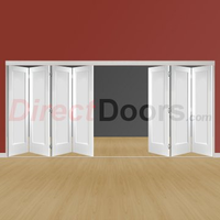 Freefold White Pattern 10 Style Folding 7 Door Set,  Height 2090mm,  Width 4338mm