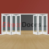 Freefold White Pattern 10 Style Folding 7 Door Set with Clear Glass,  Height 2090mm,  Width 4338mm