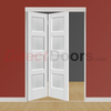 Freefold White Shaker 4 Panel Style Folding 2 Door Set,  Height 2090mm,  Width 1278mm