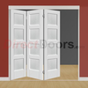 Freefold White Shaker 4 Panel Style Folding 3 Door Set,  Height 2090mm,  Width 1890mm