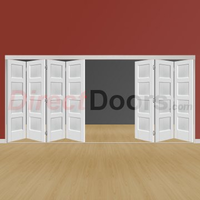 Freefold White Shaker 4 Panel Style Folding 7 Door Set,  Height is 2090mm,  Width 4338mm