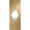 Sassari Oak Flush Door,  Groove Design & Clear Glass