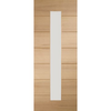 Savona Oak Flush Door with Clear Safety Glass