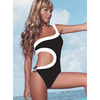 Asymmetrical Cut Away Swimsuit with Ring