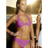 Mulberry Halter Bikini Set with Pendants