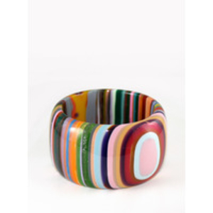 Multicolour Cat eye Striped Bangle