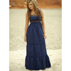 Soft Denim Maxi Dress with Smock