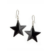 Sterling Silver & Onix Star Drop Earrings (!)