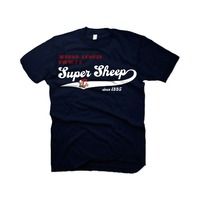 Worms Super Sheep Vintage Large T-shirt,  Blue (ge1250l)