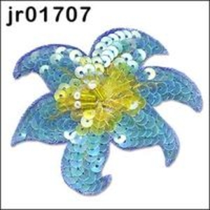 Aqua blue sequin orchid