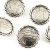 Bark Button. Silver. 18mm / Ligne 28