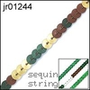 Camo 6mm strung sequin