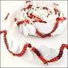 England Trimming - White & Red 17mm