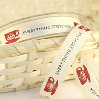 Everything Stops For Tea Ribbon - 15mm