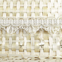 Florentia Beaded Fringe - 74mm Cream