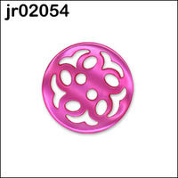 Fuchsia filigree button. 13mm