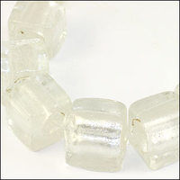 Lampwork Cube Beads. Ice. 12mm x 12mm