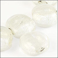 Lampwork Disk Beads. Ice. 20mm x 18mm