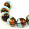 Lampwork Round Beads. Horizon. 19mm