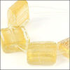 Lampwork Square Beads. Antique Gold. 19mm x 19mm