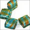 Lampwork Square Beads. Escape. 19mm x 19mm