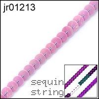 Lilac AB 6mm strung sequin