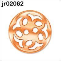 Orange filigree button. 18mm