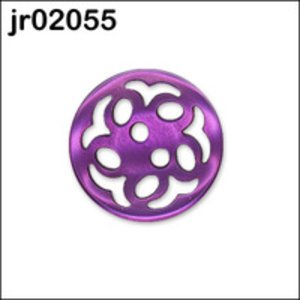 Purple filigree button. 13mm