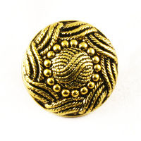 Tudor Flower Button. Gold. 21mm / 33 Ligne