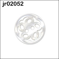 White filigree button. 13mm