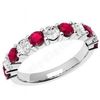 JER302W - 18ct white gold 11 stone ruby and diamond ring