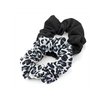 Two Pack Black Animal Print Hair Scrunchie Bobbles