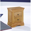 LPD Worthing 2 Drawer Bedside Cabinet - Solid American White Oak (American White Oak)