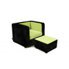 Black and Green Smartypants Chair and Footstool